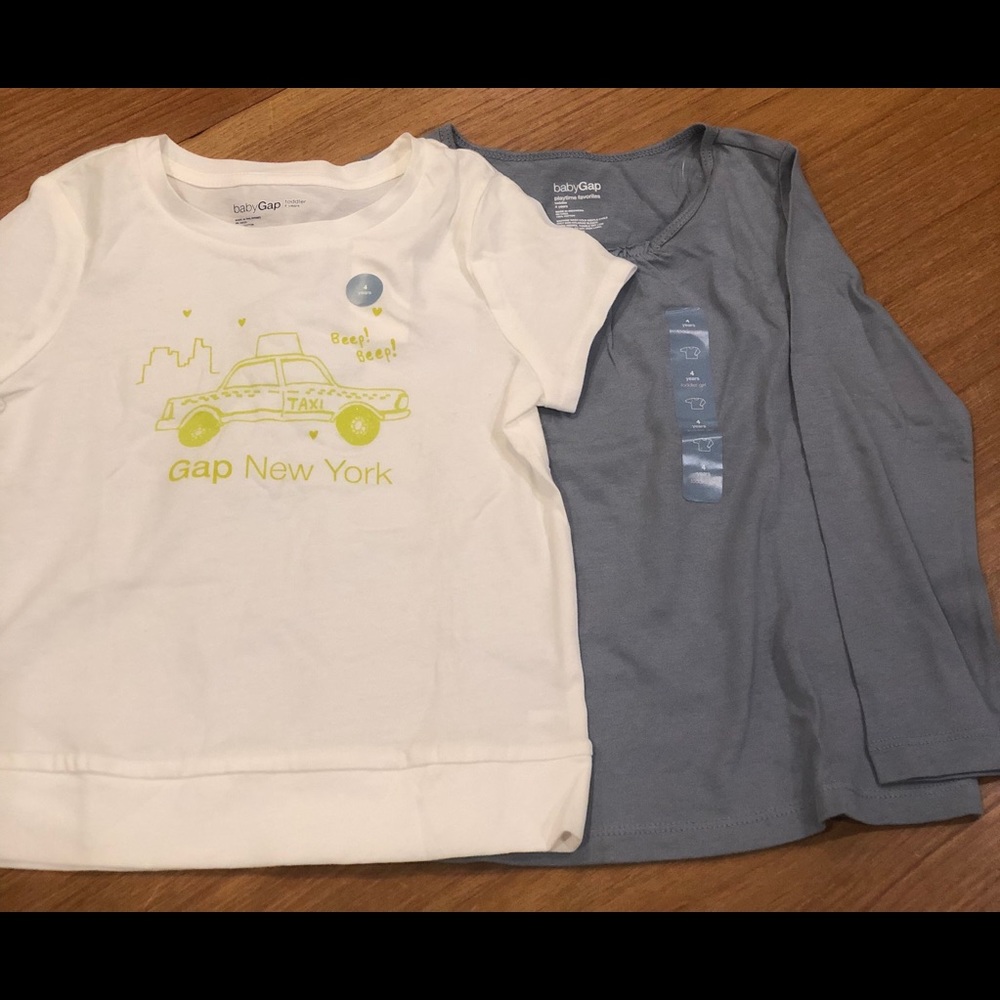 NWT Bundle baby GAP Short & Long Sleeve Size 4 years